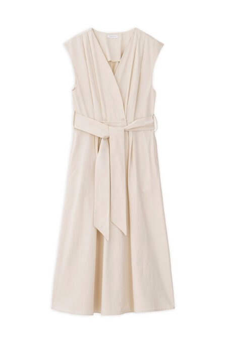 Poplin wrap dress cream/Philosophy φόρεμα