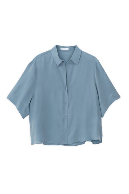 Cupro shirt dusty blue/Philosophy πουκάμισο (Αντιγραφή)