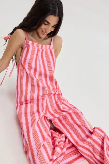 Micaela Jumpsuit (Pink Stripes)/Hemithea ολόσωμη φόρμα