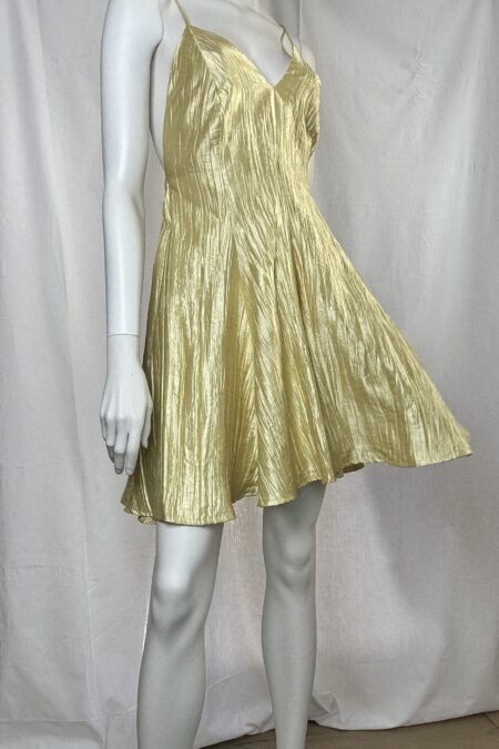 Yellow divote mini dress/CKontova φόρεμα