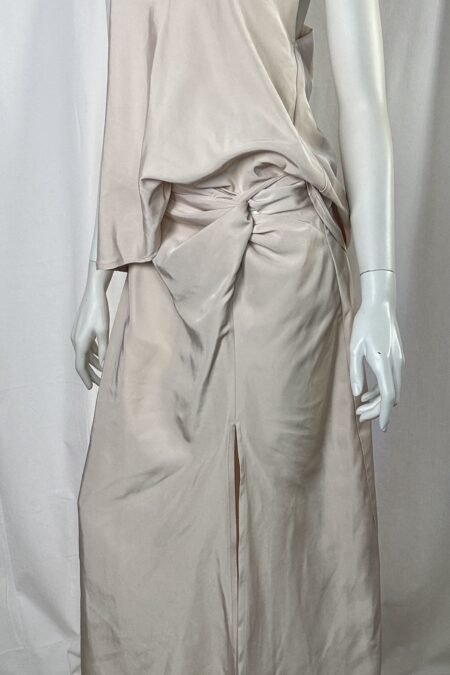 Ecru midi wrap skirt/CKontova φούστα