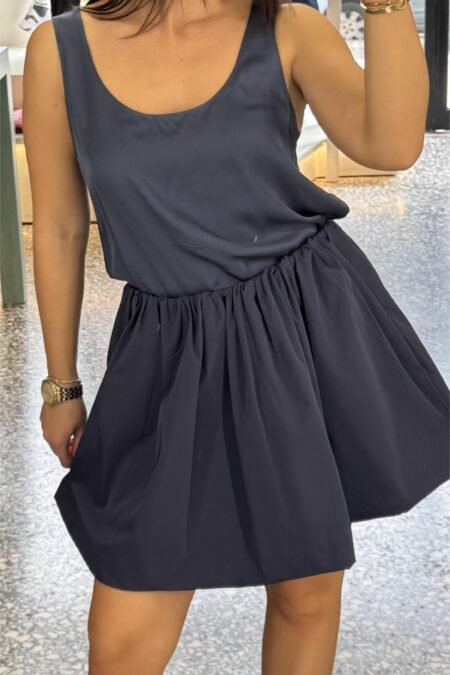 Skirt balloon blue/Milk White φούστα