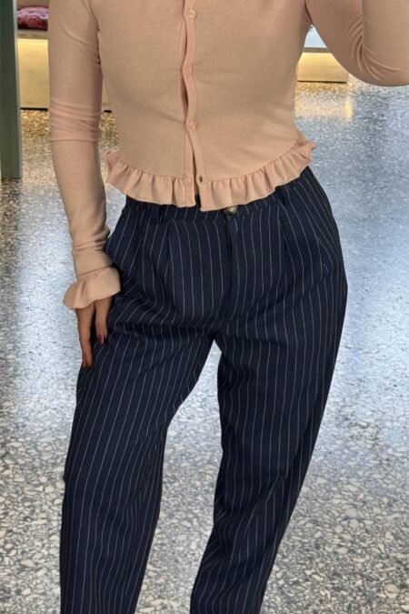 Classic pants stripes blue/Milk White παντελόνι