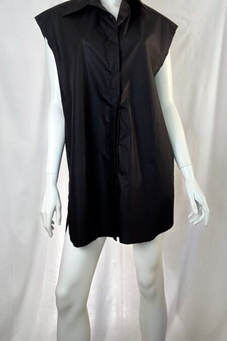 Black sleevless shirt dress/CKontova σεμιζιέ φόρεμα