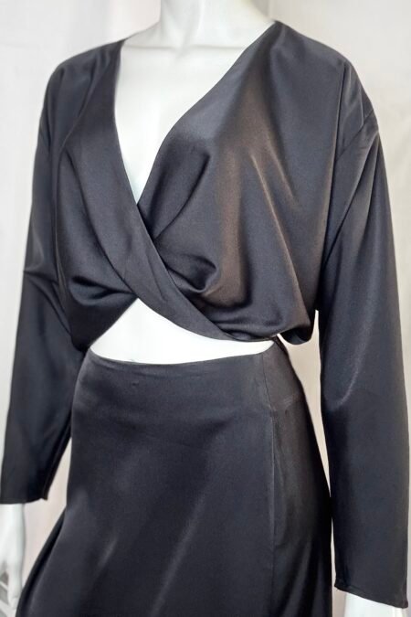 Black twisted blouse/CKontova μπλούζα