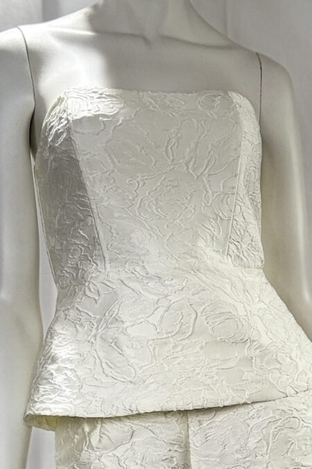 White textured bustier/CKontova μπούστο