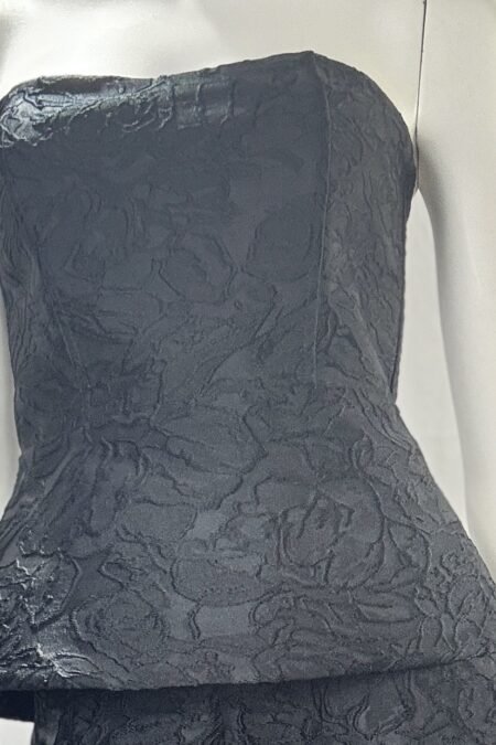 Black textured bustier/CKontova μπούστο