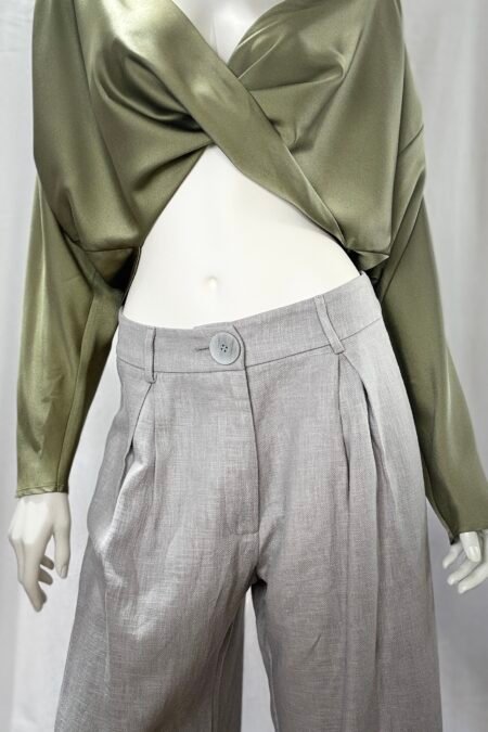 Khaki twisted blouse/CKontova μπλούζα