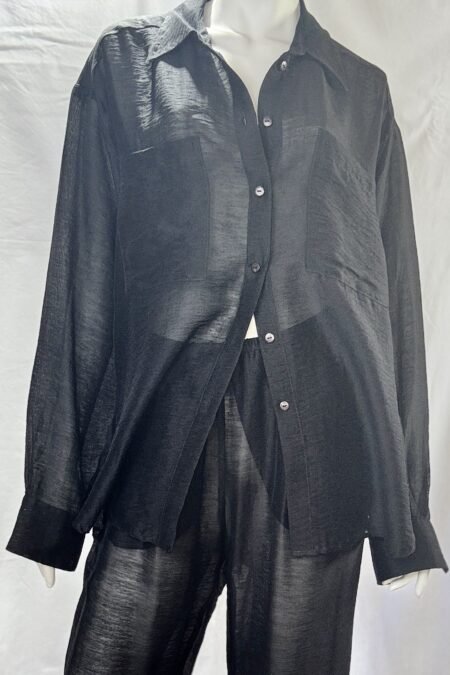 Black sheer shirt/Ckontova πουκάμισο