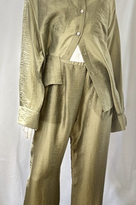 Olive sheer shirt/Ckontova πουκάμισο
