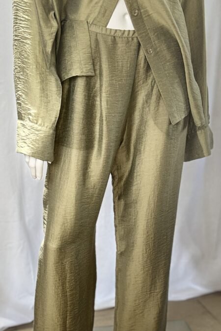 Olive sheer pants/CKontova παντελόνι