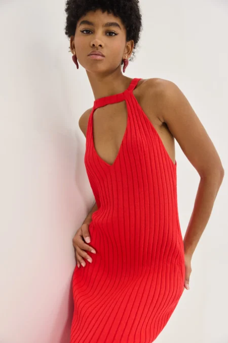 Abby Dress (Red)/Hemithea φόρεμα πλεκτό