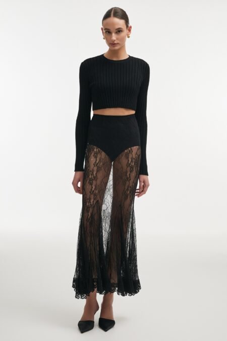 Veil maxi skirt black/Nadia Rapti φούστα