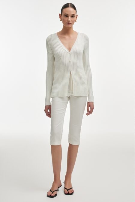 Femme knitted cardigan white/Nadia Rapti πλεκτή ζακέτα