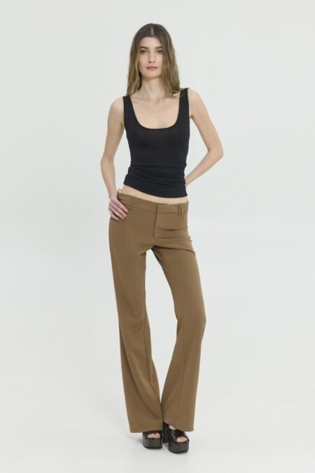 Phoibe flared pants brown/Sunsetgo παντελόνι