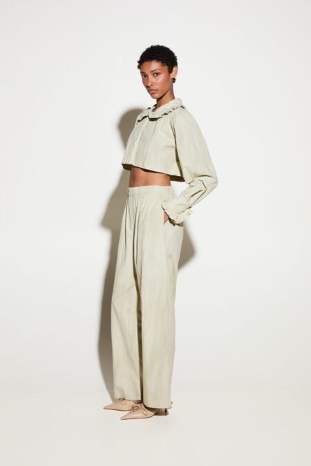 Pants mint/Milk White παντελόνι