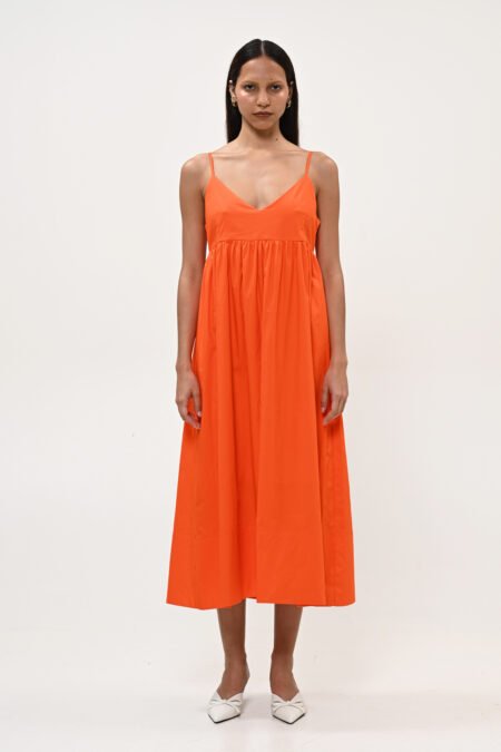 Dress midi orange/Boom φόρεμα