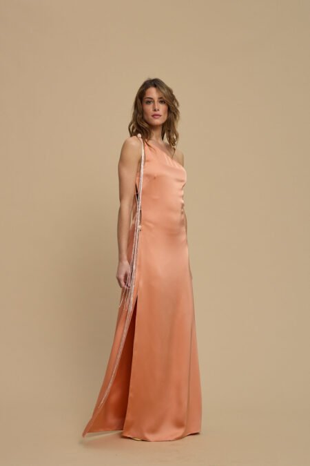 Aline dress peach/La chaine φόρεμα