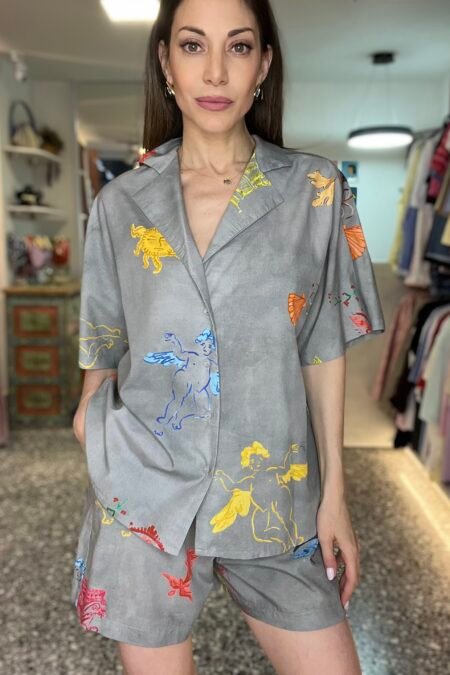 Shirt Arc multi grey/New Age πουκάμισο