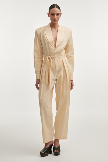 Pure jumpsuit butter yellow/Nadia Rapti ολόσωμη φόρμα