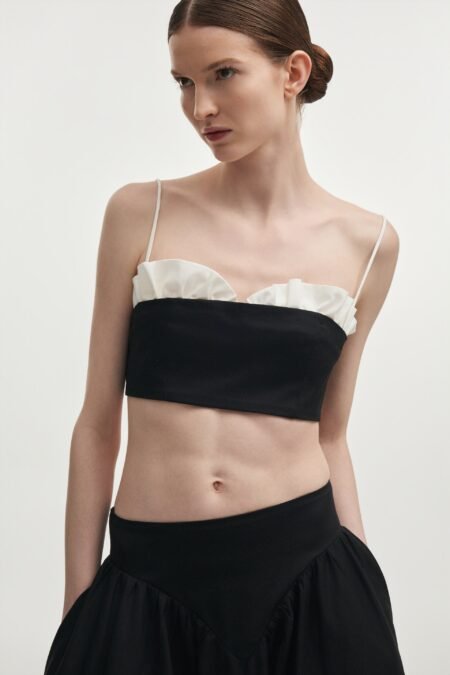Hibiscus top black/white/Nadia Rapti top