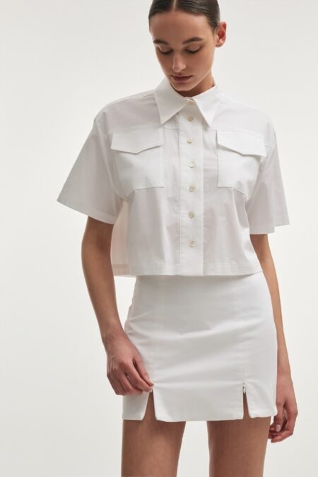 Still life mini skirt white/Nadia Rapti φούστα