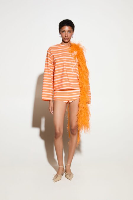 Top orange stripes/Milkwhite τοπ