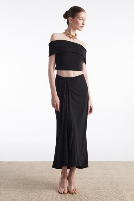 Aria midi skirt black/Nadia Rapti φούστα