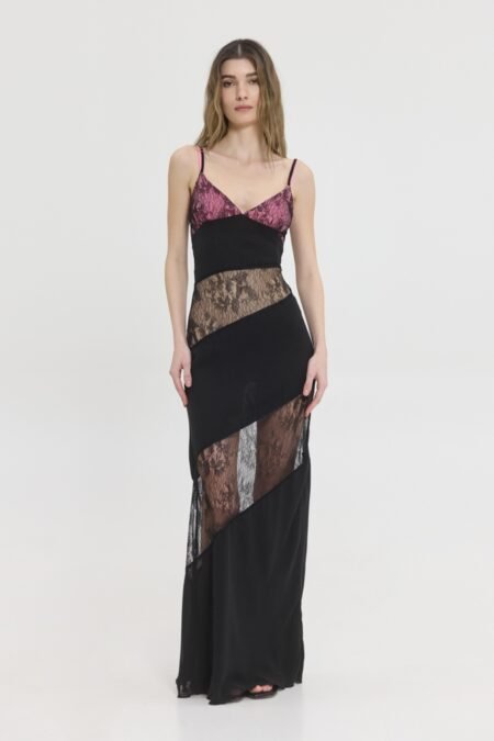 Enora dress black-pink/Sunsetgo φόρεμα