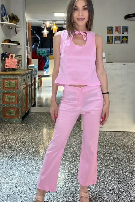 Top taffeta satina pink/Milkwhite τοπ