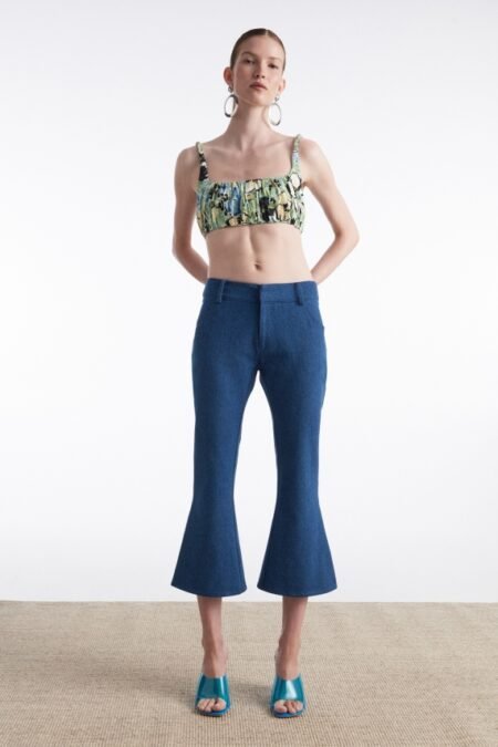 Saltwater denim trousers blue/Nadia Rapti παντελόνι