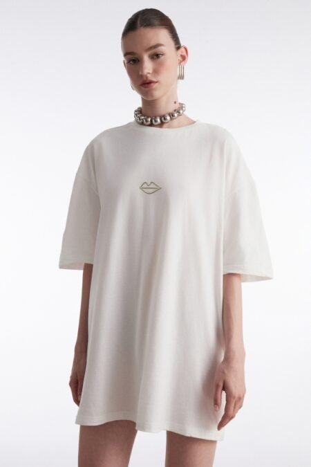 We should kiss t-shirt offwhite/Nadia Rapti μπλούζα