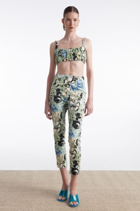 Alice trousers floral blue/Nadia Rapti παντελόνι