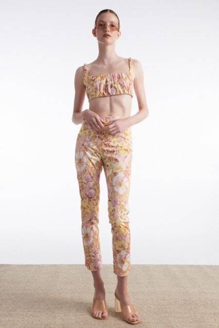 Alice top floral pink/Nadia Rapti τοπ