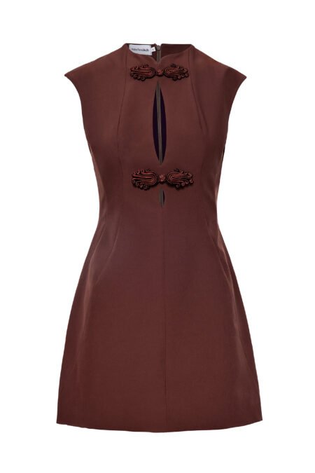 Monica mini dress cinnamon brown/Mix & Match φόρεμα