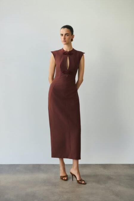 Monica midi dress cinnamon brown/Mix & Match φόρεμα