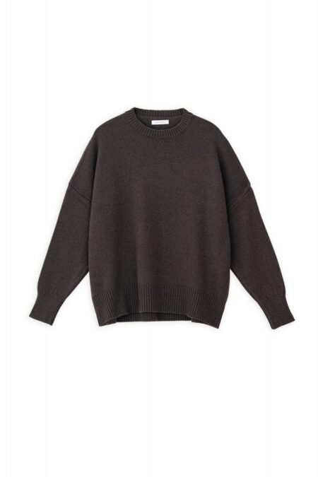 Cashmere round neck sweater dark brown/Philosophy πουλόβερ (KN55099)