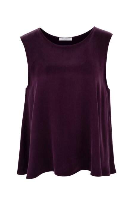 Cupro viscose sleeveless top purple/Philosophy τοπ (BL12077)