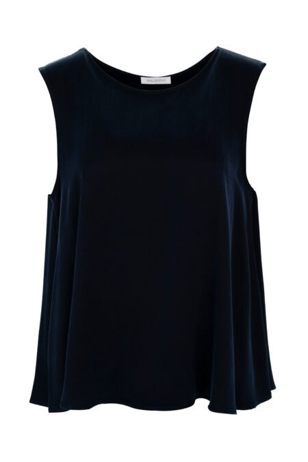 Cupro viscose sleeveless top blue/Philosophy τοπ (BL12077)