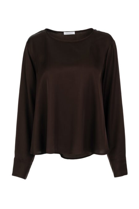 Satin ecovero top brown/Philosophy τοπ (BL12064)