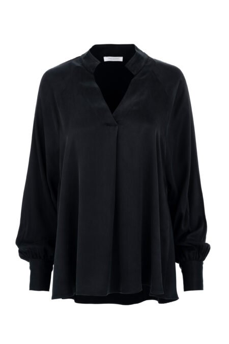 Cupro viscose blouse black/Philosophy τοπ (BL12084)