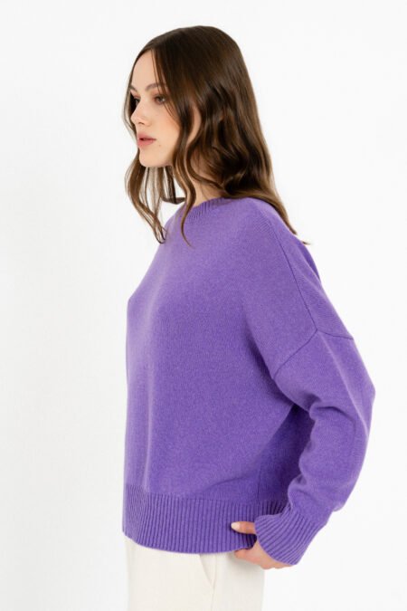 Cashmere round neck sweater lilac/Philosophy πουλόβερ (KN55099)