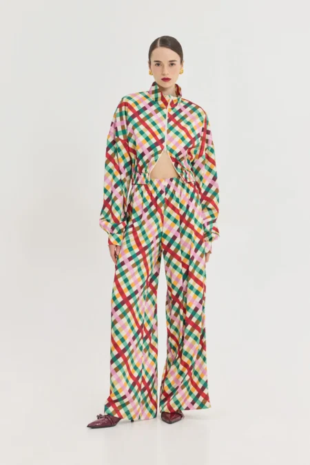 Chad Pants (Plaid)/Hemithea παντελόνι