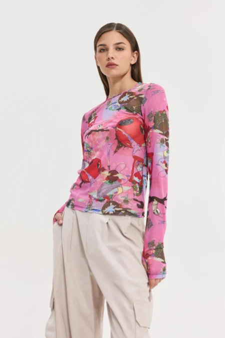 Sora Top (Fuchsia)/Hemithea top