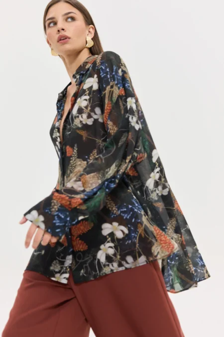 Heather Shirt (Dark Blue)/Hemithea πουκάμισο