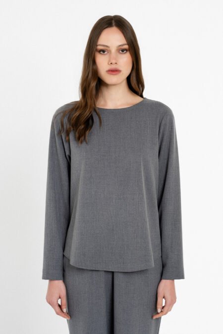 Light t/r blouse grey/Philosophy μπλούζα (BL12071)