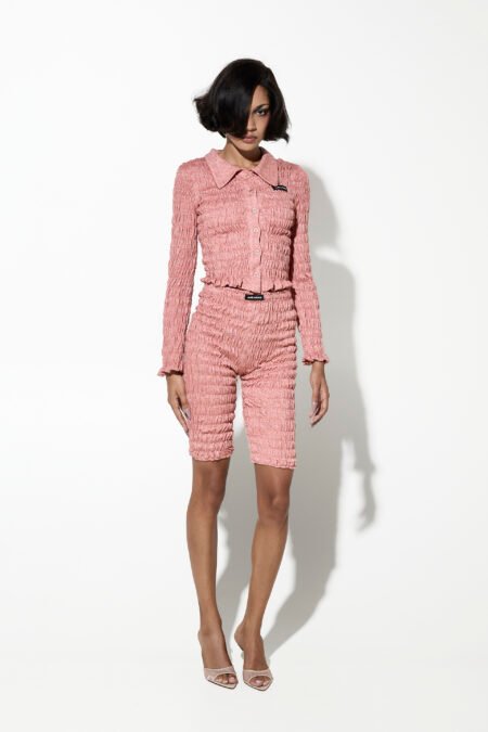 Shirt with ruffles dirty pink/Milkwhite πουκάμισο