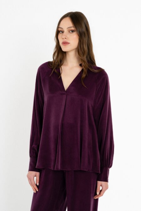 Cupro viscose blouse purple/Philosophy τοπ (BL12084)