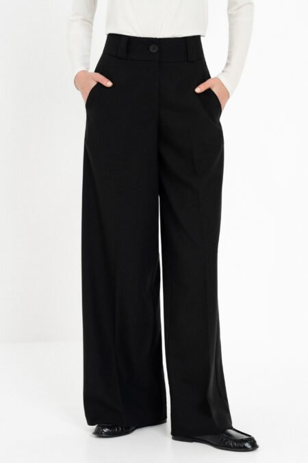 Heavy t/r wide leg pants black/Philosophy παντελόνι (TR44624)