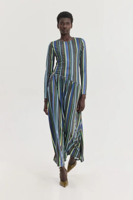 Earth Dress (Multicolor Stripes)/Hemithea φόρεμα